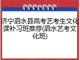 济宁泗水县高考艺考生文化课补习班推荐(泗水艺考文化班)