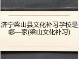 济宁梁山县文化补习学校是哪一家(梁山文化补习)