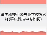 肇庆科技中等专业学校怎么样(肇庆科技中专如何)