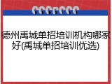 德州禹城单招培训机构哪家好(禹城单招培训优选)