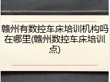 赣州有数控车床培训机构吗在哪里(赣州数控车床培训点)