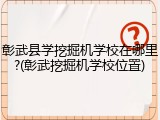 彰武县学挖掘机学校在哪里?(彰武挖掘机学校位置)