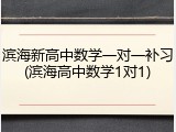 滨海新高中数学一对一补习(滨海高中数学1对1)