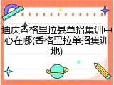 迪庆香格里拉县单招集训中心在哪(香格里拉单招集训地)