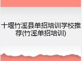 十堰竹溪县单招培训学校推荐(竹溪单招培训)