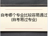 自考哪个专业比较容易通过(自考易过专业)