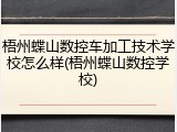 梧州蝶山数控车加工技术学校怎么样(梧州蝶山数控学校)