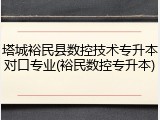 塔城裕民县数控技术专升本对口专业(裕民数控专升本)