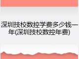 深圳技校数控学费多少钱一年(深圳技校数控年费)