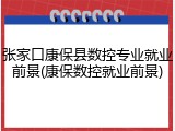 张家口康保县数控专业就业前景(康保数控就业前景)