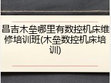昌吉木垒哪里有数控机床维修培训班(木垒数控机床培训)