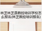 林芝林芝县数控培训学校怎么报名(林芝数控培训报名)