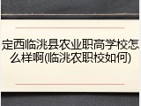 定西临洮县农业职高学校怎么样啊(临洮农职校如何)