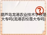 葫芦岛龙港农业技术学校是大专吗(龙港农校是大专吗)