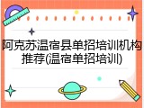 阿克苏温宿县单招培训机构推荐(温宿单招培训)