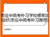 枣庄中高考补习学校哪家比较好(枣庄中高考补习推荐)