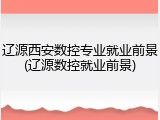 辽源西安数控专业就业前景(辽源数控就业前景)
