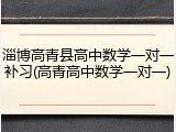 淄博高青县高中数学一对一补习(高青高中数学一对一)