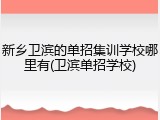新乡卫滨的单招集训学校哪里有(卫滨单招学校)