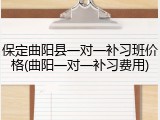 保定曲阳县一对一补习班价格(曲阳一对一补习费用)