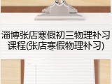 淄博张店寒假初三物理补习课程(张店寒假物理补习)