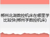 郴州北湖数控机床在哪里学比较快(郴州学数控机床)