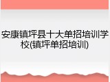 安康镇坪县十大单招培训学校(镇坪单招培训)