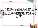 克拉玛依白碱滩农业职高学校怎么样啊(白碱滩农职高如何)