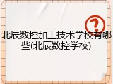 北辰数控加工技术学校有哪些(北辰数控学校)