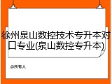 徐州泉山数控技术专升本对口专业(泉山数控专升本)