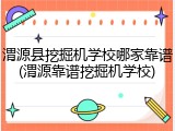 渭源县挖掘机学校哪家靠谱(渭源靠谱挖掘机学校)