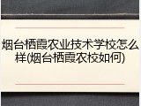 烟台栖霞农业技术学校怎么样(烟台栖霞农校如何)