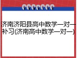 济南济阳县高中数学一对一补习(济南高中数学一对一)
