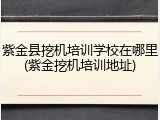 紫金县挖机培训学校在哪里(紫金挖机培训地址)