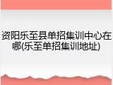 资阳乐至县单招集训中心在哪(乐至单招集训地址)