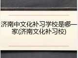 济南中文化补习学校是哪一家(济南文化补习校)