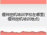 偃师挖机培训学校在哪里(偃师挖机培训地点)