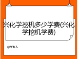兴化学挖机多少学费(兴化学挖机学费)