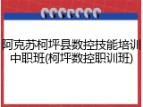阿克苏柯坪县数控技能培训中职班(柯坪数控职训班)