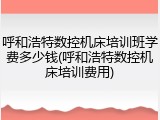 呼和浩特数控机床培训班学费多少钱(呼和浩特数控机床培训费用)