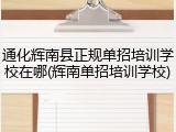 通化辉南县正规单招培训学校在哪(辉南单招培训学校)
