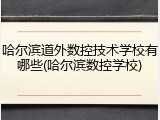哈尔滨道外数控技术学校有哪些(哈尔滨数控学校)