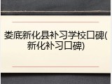 娄底新化县补习学校口碑(新化补习口碑)