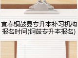 宜春铜鼓县专升本补习机构报名时间(铜鼓专升本报名)