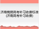 济南槐荫高考补习收费标准(济南高考补习收费)
