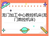 龙门加工中心数控机床(龙门数控机床)