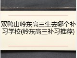双鸭山岭东高三生去哪个补习学校(岭东高三补习推荐)