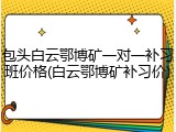 包头白云鄂博矿一对一补习班价格(白云鄂博矿补习价)