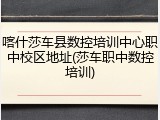喀什莎车县数控培训中心职中校区地址(莎车职中数控培训)