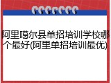 阿里噶尔县单招培训学校哪个最好(阿里单招培训最优)